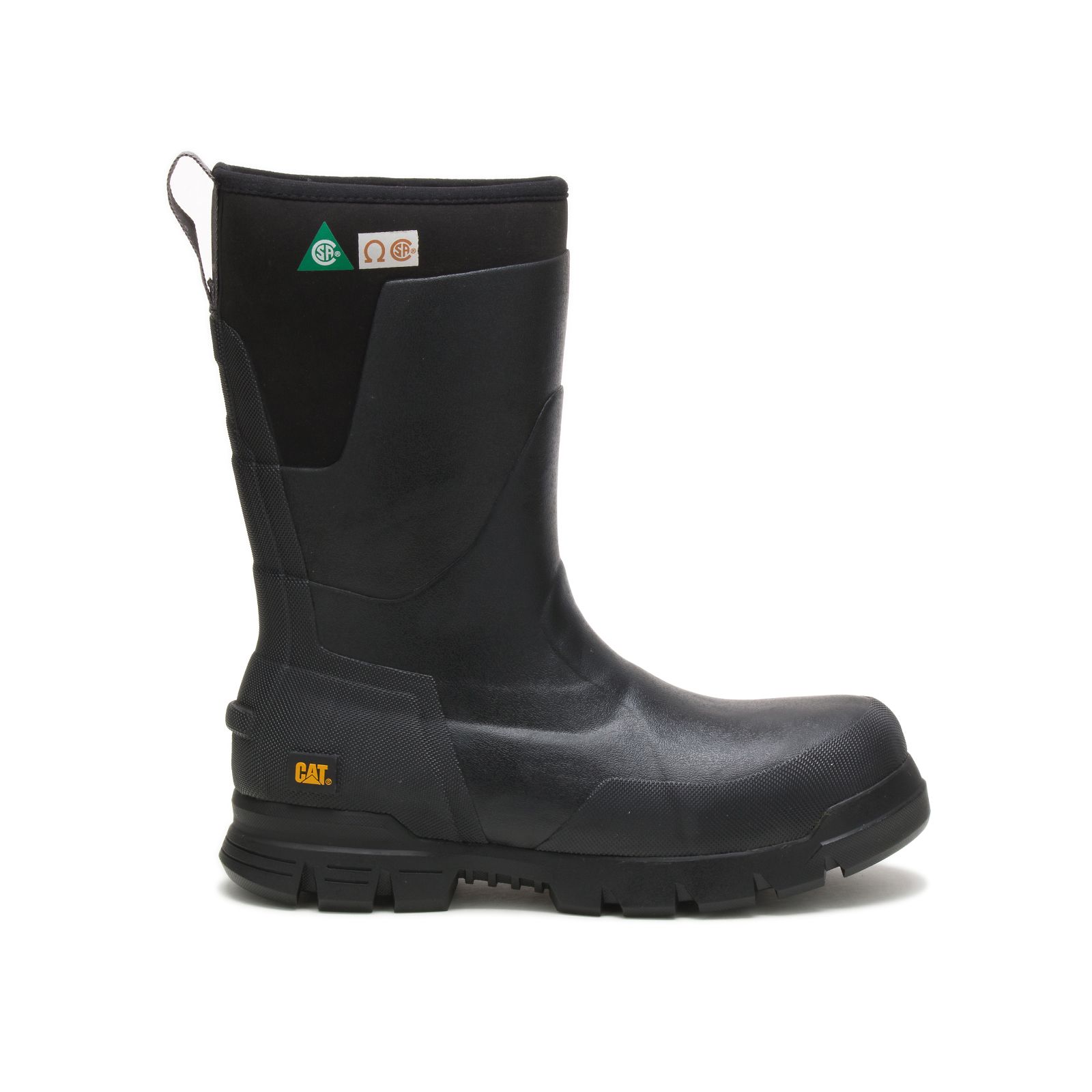 Women's Caterpillar Stormers 11" Steel Toe Csa Rubber Boots Black Ireland PSIH48356